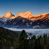 Sunset above Hinterstoder (Austria)